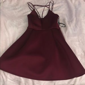 Misguided burgundy dress